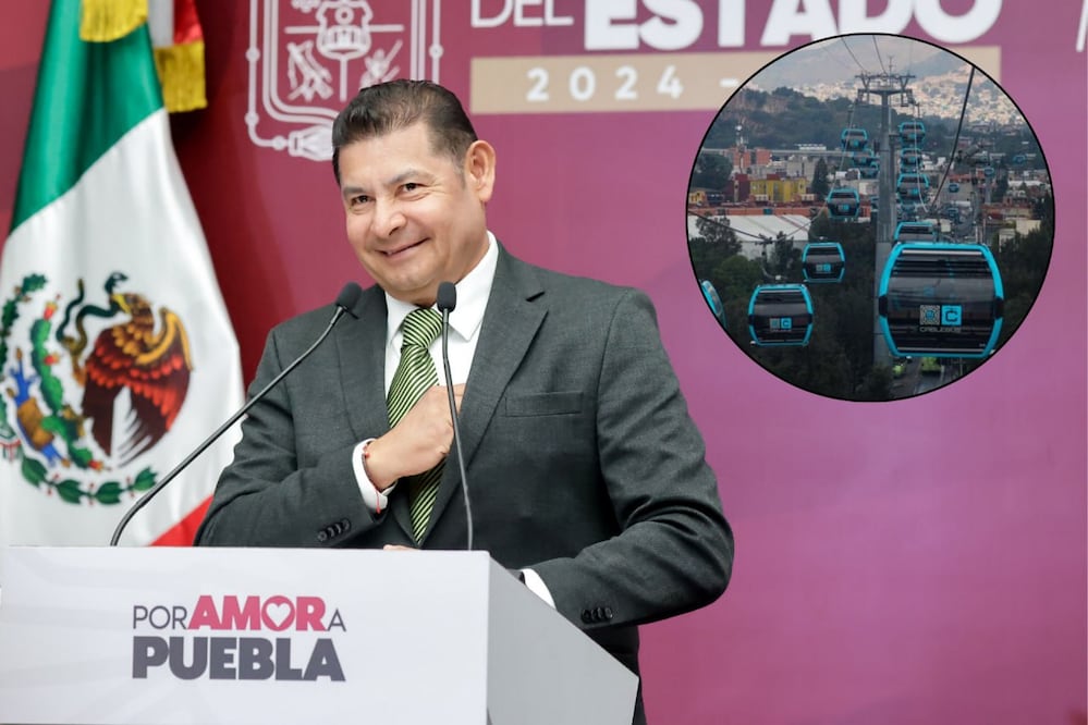 Alejandro Armenta informó que Puebla ya cuenta con permisos para continuar con el Cablebús | Foto: EsImagen