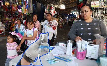 Por brote de sarampión, habrá campaña de vacunación en el Mercado Hidalgo