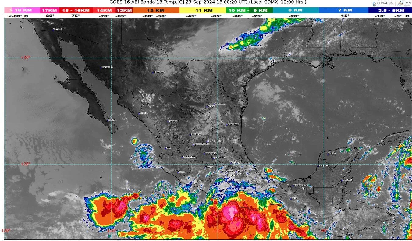 Por esta razón, Conagua ha activado una zona de prevención por efectos de huracán desde Punta Maldonado, Guerrero, hasta Bahías de Huatulco, Oaxaca, y una zona de prevención por efectos de tormenta tropical desde el este de Bahías de Huatulco hasta Salina Cruz.

Foto: Producción El Universal Puebla