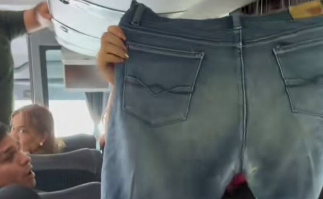 En estas condiciones estaban los jeans que les vendieron como nuevos | Foto: TikTok Javel Arapla
