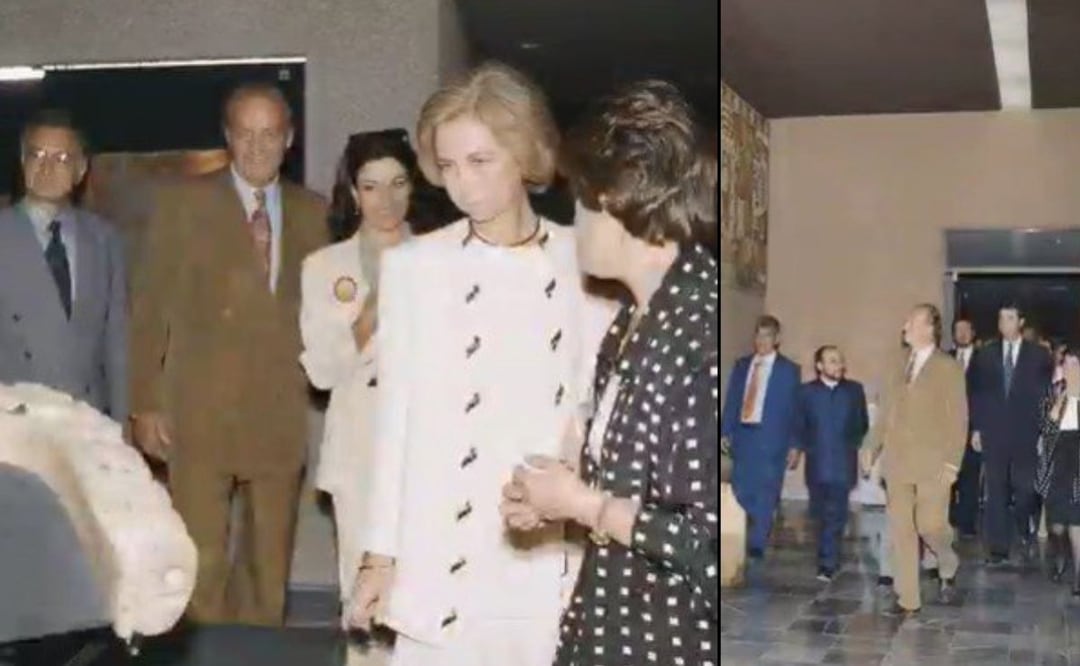 El rey de España visitó Puebla en 1997 | Foto: Archivo Museo Amparo