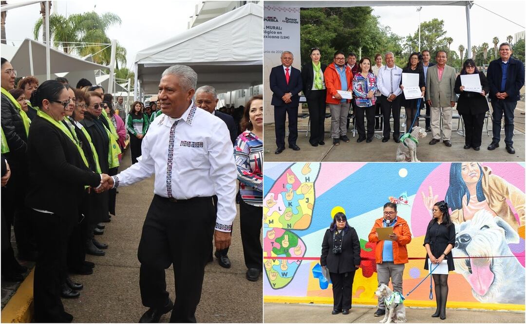 Este mural también se convierte en una herramienta pedagógica permanente que sensibiliza a los futuros docentes | Foto: Gobierno del Estado