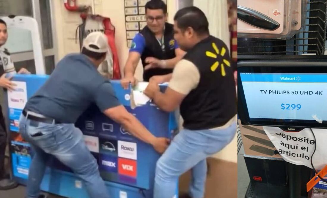 Foto: RRSS. En varias tiendas de Walmart hubo conflictos por una falsa oferta de televisiones