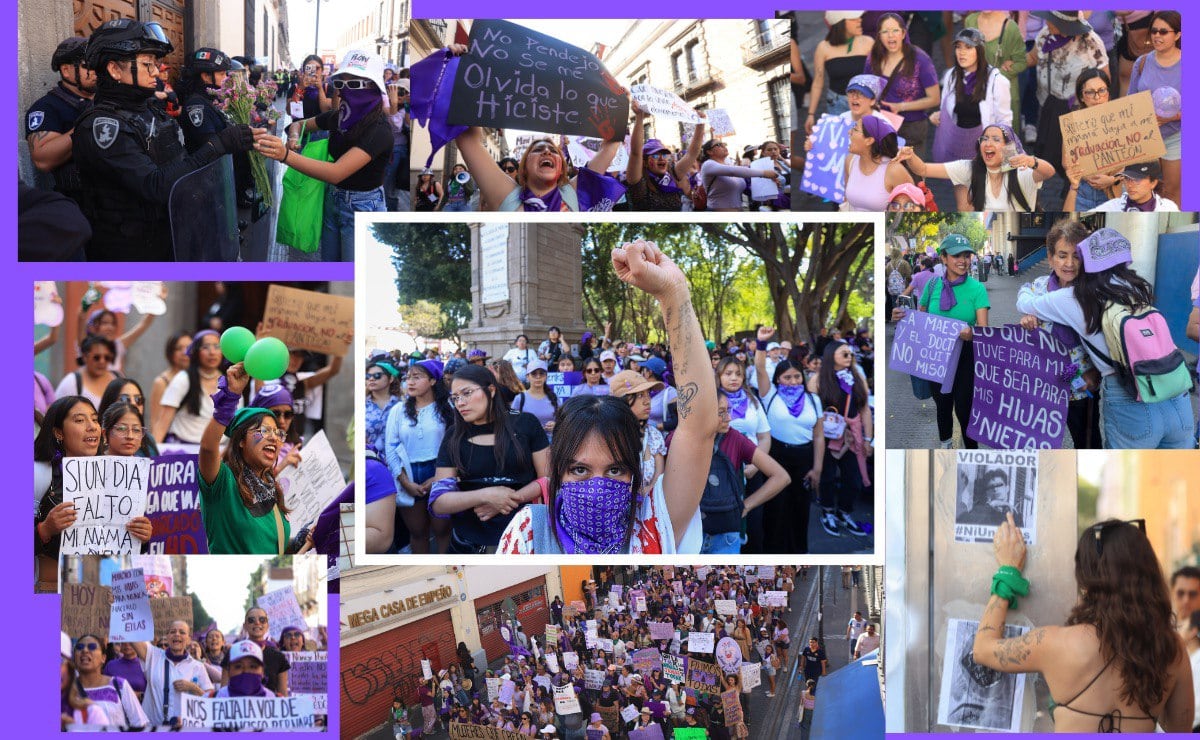 8M en Puebla: Mujeres marchan para exigir justicia y el respeto a sus ...