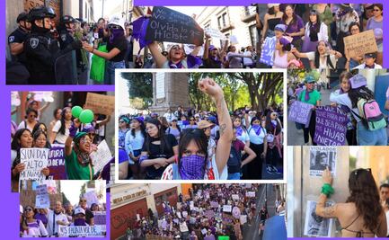 8M en Puebla: Mujeres marchan para exigir justicia y el respeto a sus derechos