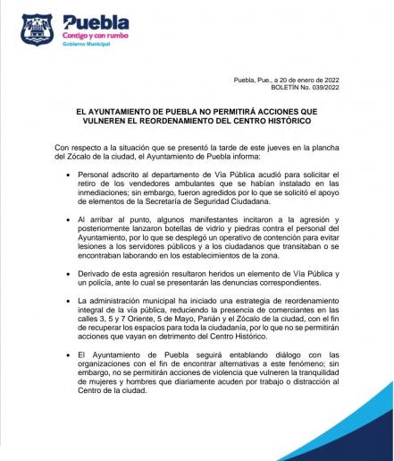 Zafarrancho entre polis y ambulantes en pleno zócalo