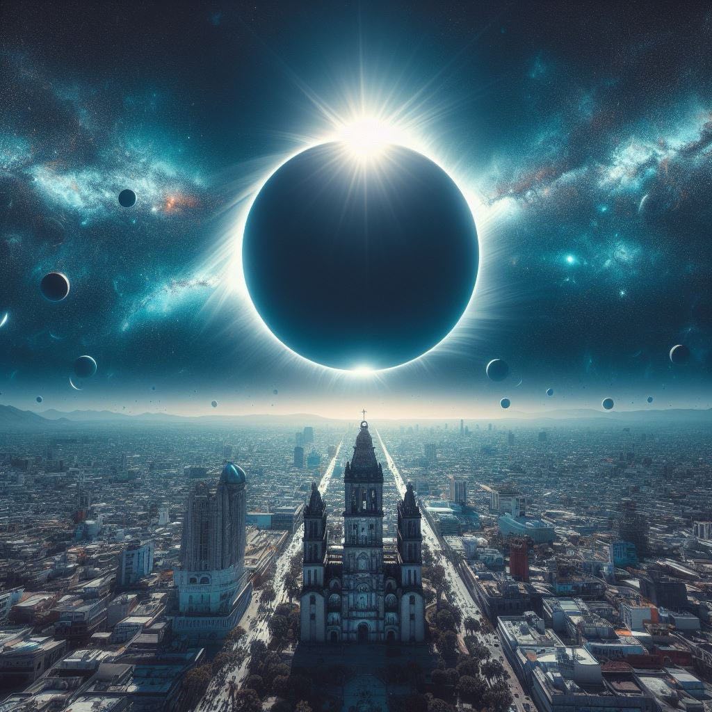 Esto dice la IA sobre el próximo eclipse total de Sol | Imagen tomada de la IA por El Universal Puebla