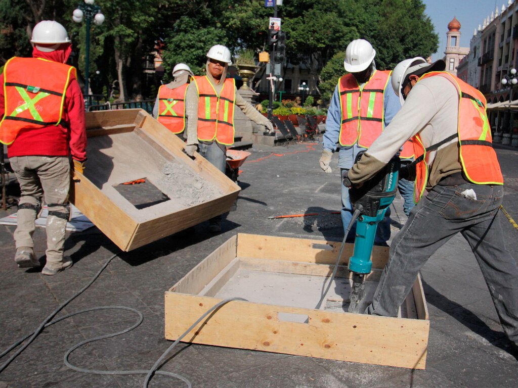 Obras se realizarán en el primer cuadro de la ciudad de Puebla