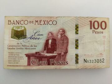 Cuánto vale el billete de 100 pesos del Centenario de la Constitución