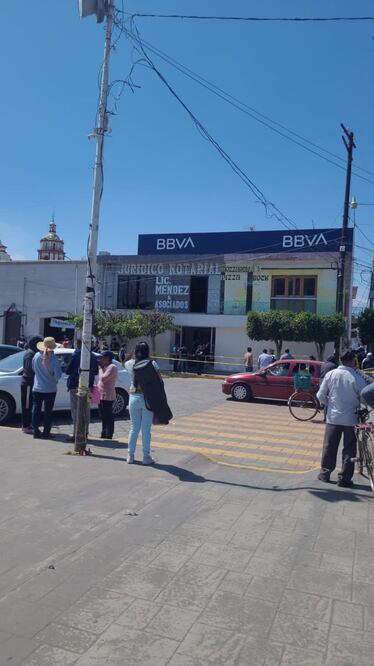 Se registró un violento asalto en el BBVA de Huejotzingo |  Redes Sociales