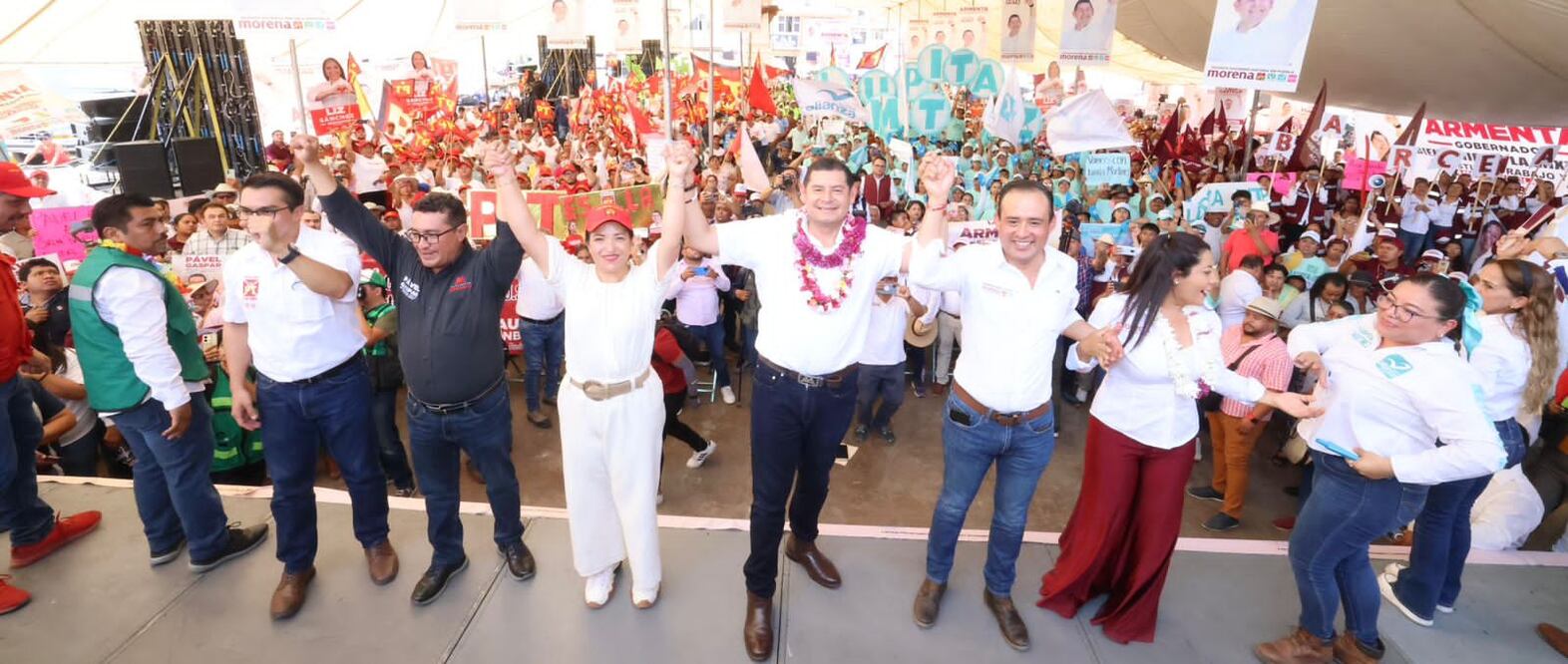 Alejandro Armenta estuvo en Acatlán de Osorio / Foto: Especial