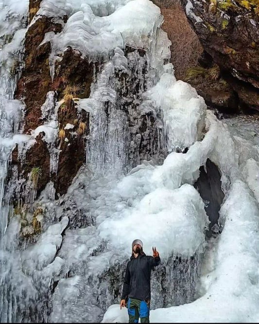 Las cascadas de hielo son una belleza natural en el Parque Nacional Izta-Popo | Foto: Instagram alan_metacra