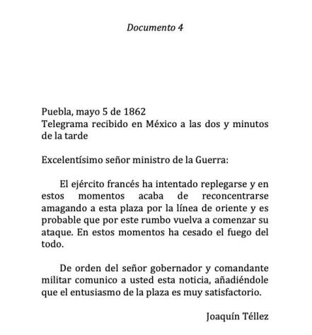 Estos son los telegramas de Zaragoza durante y después de la Batalla del 5 de mayo 