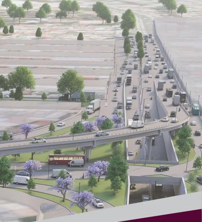 El Viaducto Amalucan busca resolver el conflicto vial al sur de la ciudad de Puebla | Foto: Gobierno de Puebla