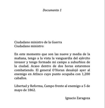 Estos son los telegramas de Zaragoza durante y después de la Batalla del 5 de mayo 