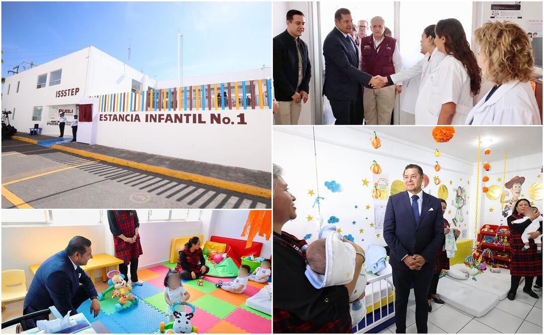 El director general del ISSSTEP informó que la estancia atiende a 43 niños | Foto: Gobierno del Estado