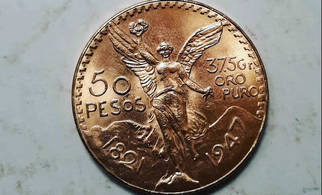 El Centenario es la moneda de oro más famosa en México. Foto: Especial EL UNIVERSAL PUEBLA