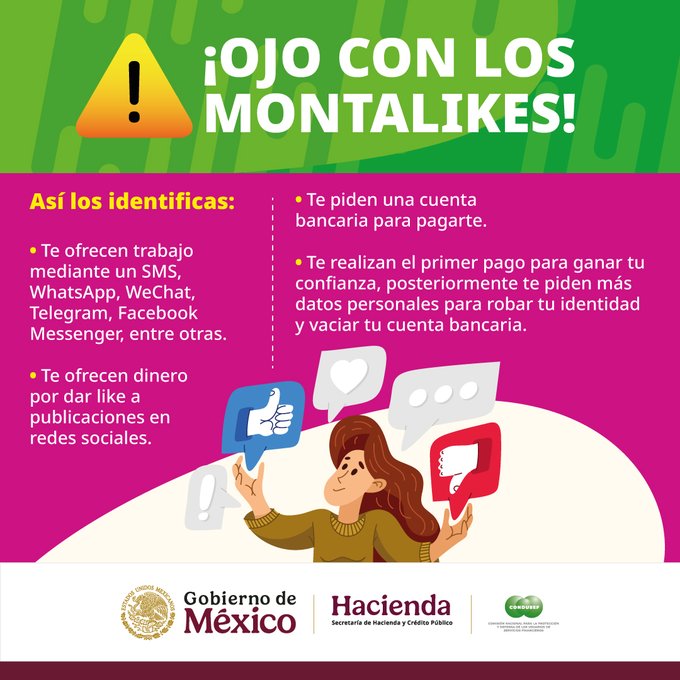 Condusef alerta sobre montalikes / Foto: Redes Sociales