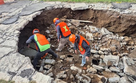 Reparan socavones en San Pablo Xochimehuacan, Ignacio Romero Vargas y San Jerónimo Caleras