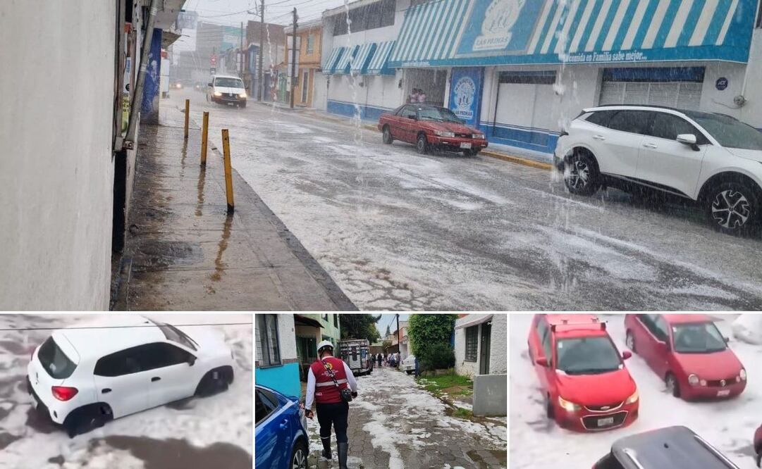 Así quedó la Junta Auxiliar Romero Vargas tras la granizada de este lunes 7 de julio | Foto: Redes Sociales