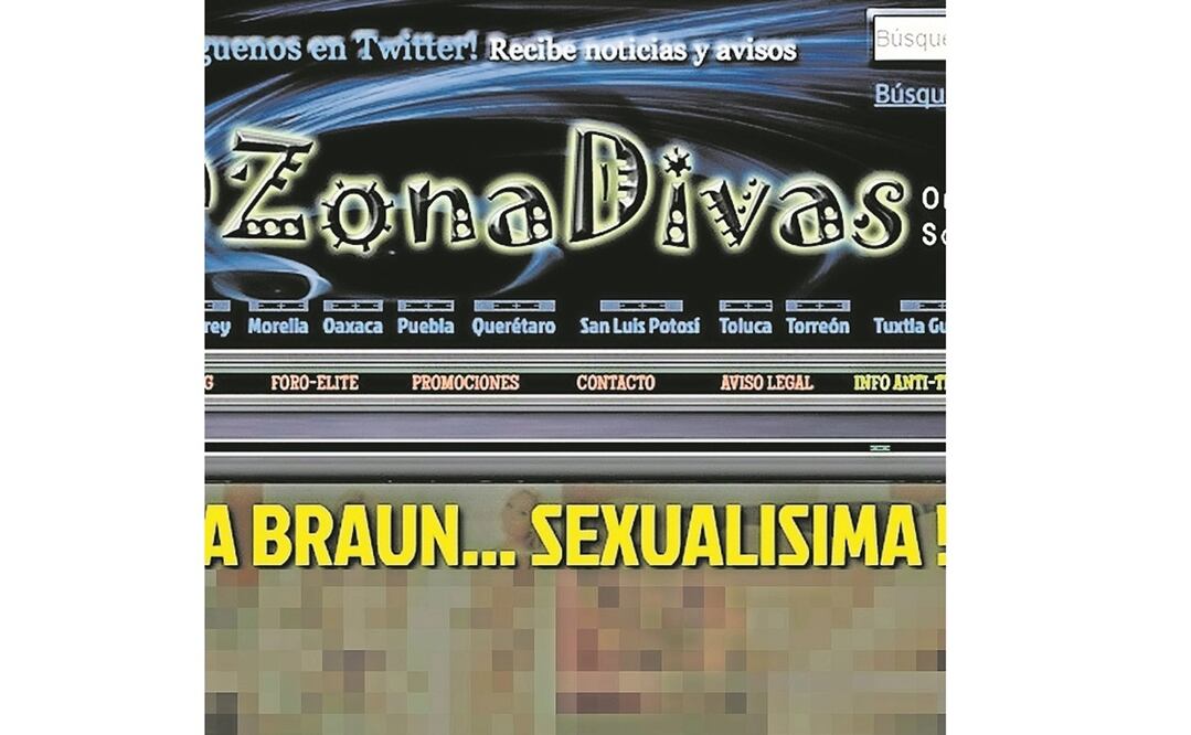 El portal Zona Divas, que ahora está cerrado. FOTO: ARCHIVO EL UNIVERSAL