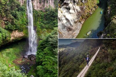 Pueblo Mágico de Puebla perfecto para el calor: cascadas, manantiales y un puente tibetano