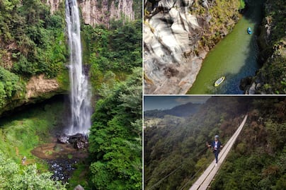 Pueblo Mágico de Puebla perfecto para el calor: cascadas, manantiales y un puente tibetano