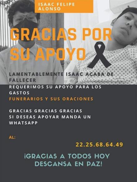 Fallece Felipe Isaac, el joven que vendía gomitas para estudiar en la BUAP
