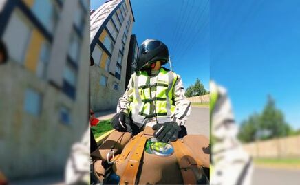 Motociclista emprende rodada desde Puebla hasta Canadá y se hace viral