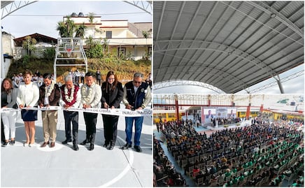 Inauguración de techado en escuela de Tlatlauquitepec para beneficio de estudiantes: SEP