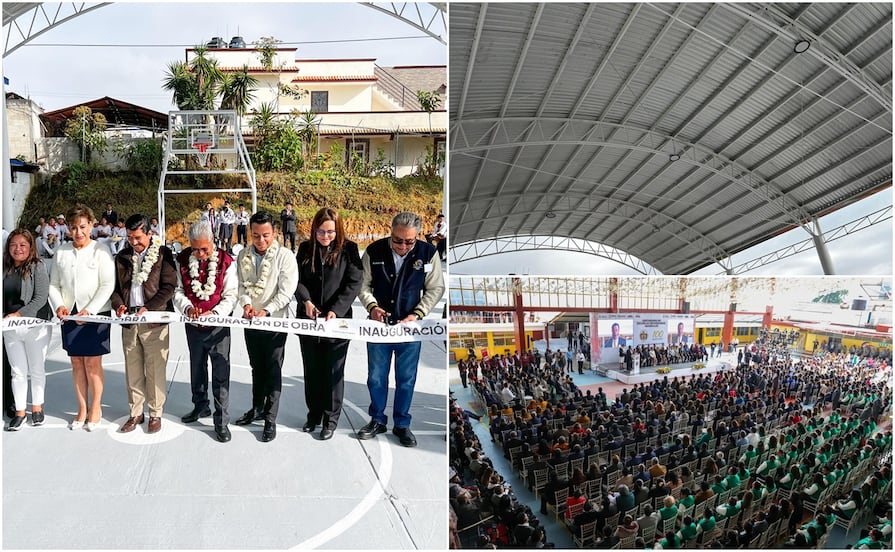 Inauguración de techado en escuela de Tlatlauquitepec para beneficio de estudiantes: SEP