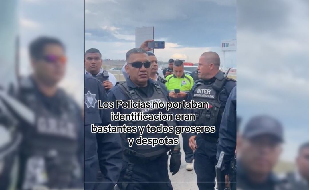 Sin mayor explicación, policías de Querétaro impiden el paso a aficionados del Club Puebla | Foto: TikTok lavanilaurodrigue