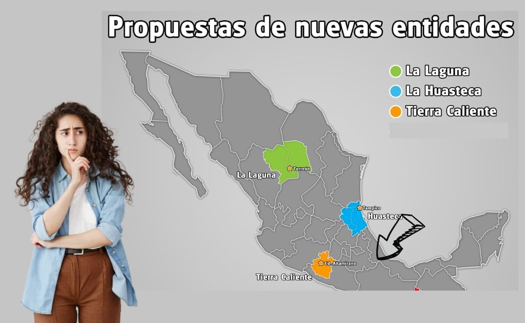 Tres regiones del país quieren separarse de sus respectivos estados | Foto: Facebook Mapas de México / Canva
