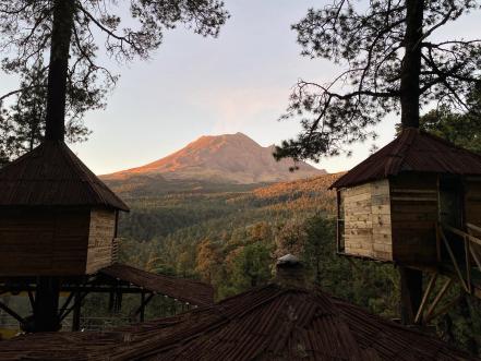 Cabañas en Puebla. 3 lugares con casitas del árbol y una más que flota sobre un lago