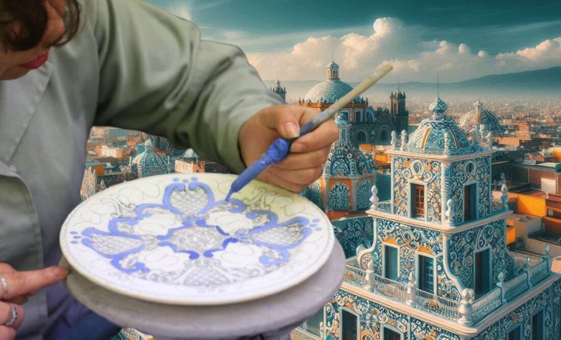 ¿Imaginas a Puebla lleno de talavera en sus fachadas? | Foto: Bing/Canvas