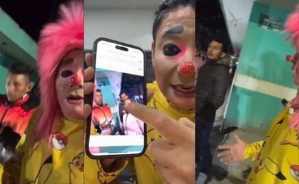 VIDEO Payaso se salva de ser linchado en el Triángulo Rojo; “no eres Chuponcito”, le gritaban 