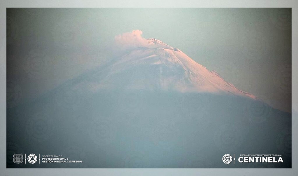 Monitoreo del volcán Popocatépetl, 25 de mayo 2021
