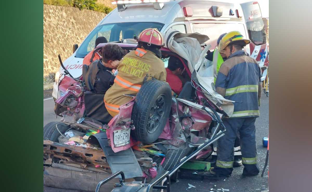 Un muerto y cuatro lesionados por choque en la Puebla-Atlixco