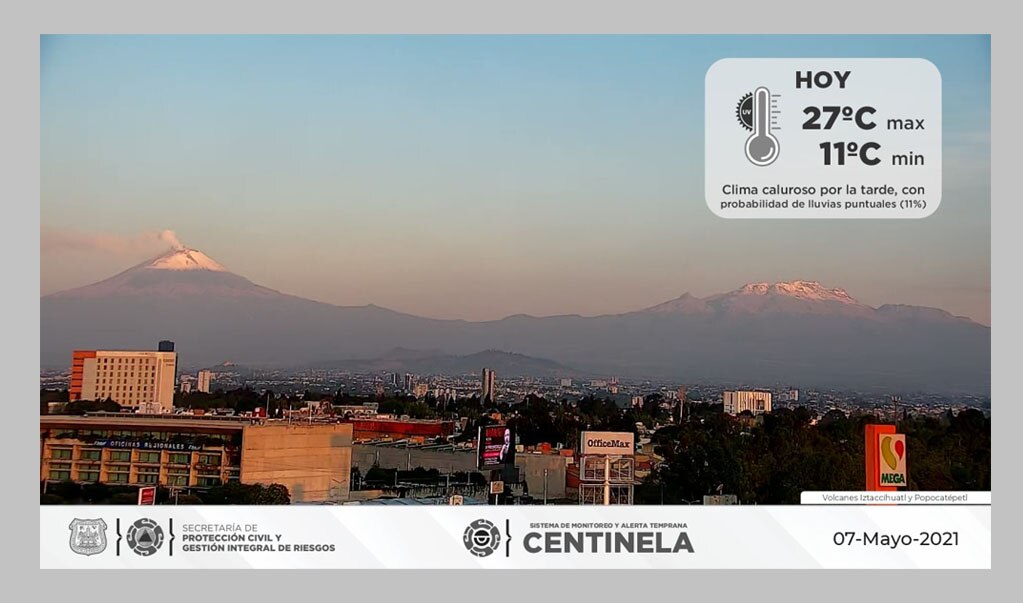 Pronóstico  de clima para Puebla, 7 de mayo 2021