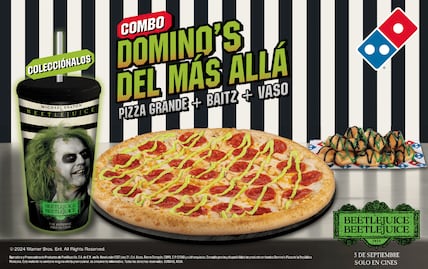 Domino’s Pizza lanza vasos de Beetlejuice: Precio y cuándo salen a la venta