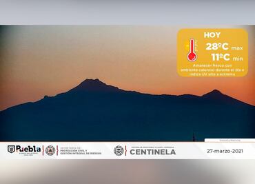 El pronóstico de clima en Puebla: 27 de marzo 2021