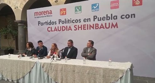Partidos forman mega alianza a favor de Claudia Sheinbaum en Puebla