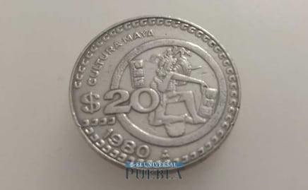 Esta moneda de 20 viejos pesos dedicada a la cultura maya se cotiza hasta en 11 mil 500 pesos