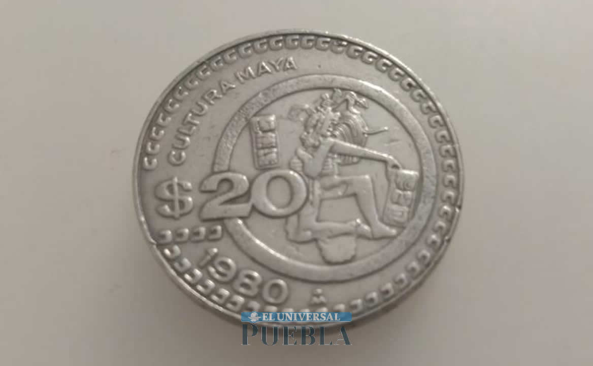 Esta moneda de 20 viejos pesos dedicada a la cultura maya se cotiza hasta en 11 mil 500 pesos