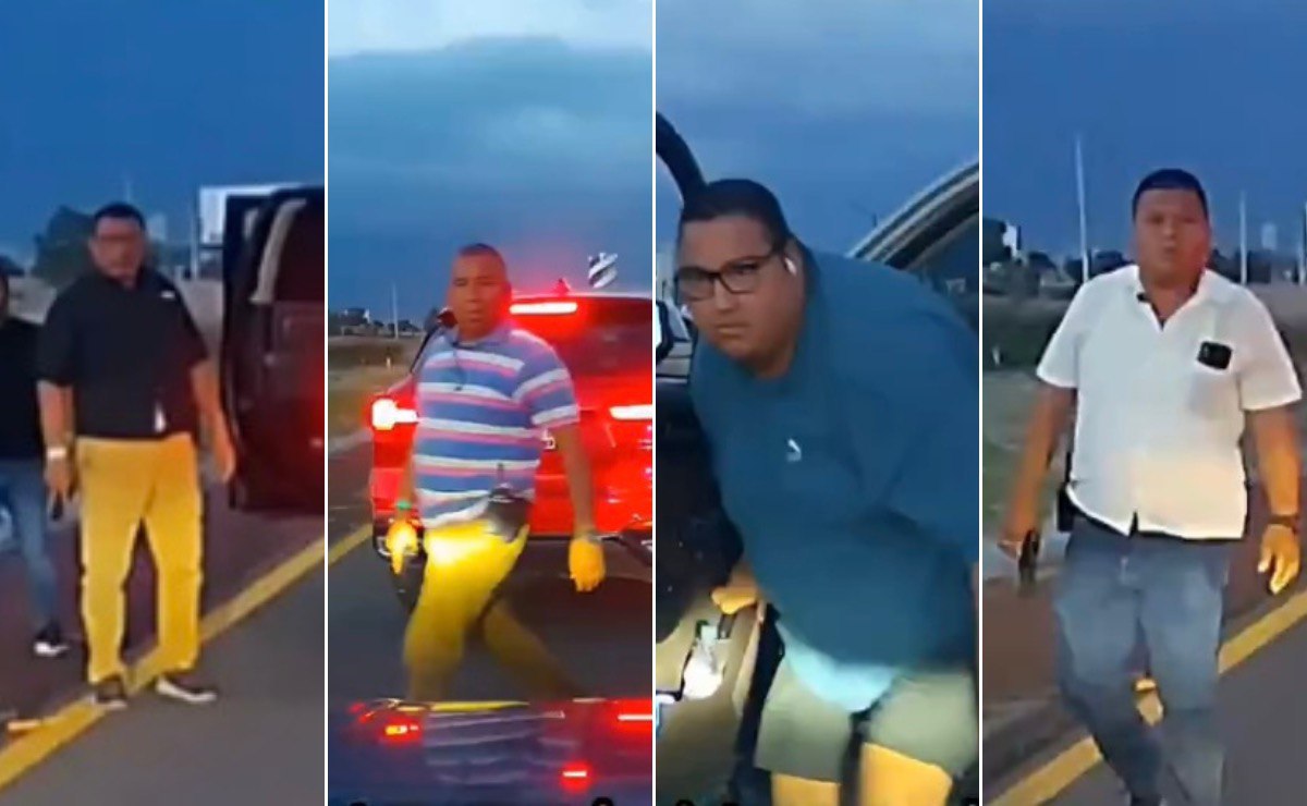 VIDEO Hombres armados aterrorizan a familia en la autopista Puebla-Atlixco