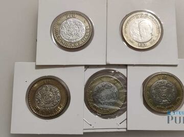 ¿Cuáles son las monedas bimetálicas de 10 pesos que existen y en cuánto se venden?