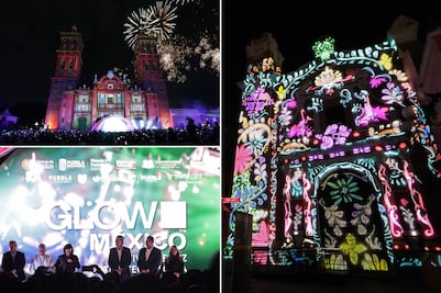 Puebla hace historia al inaugurar Glow Festival 2026: arte, luz y tecnología iluminan el corazón de la ciudad