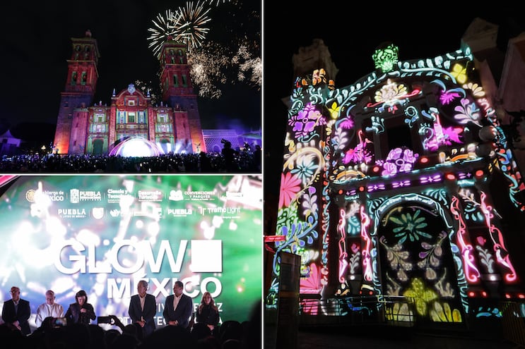 Puebla hace historia al inaugurar Glow Festival 2026: arte, luz y tecnología iluminan el corazón de la ciudad