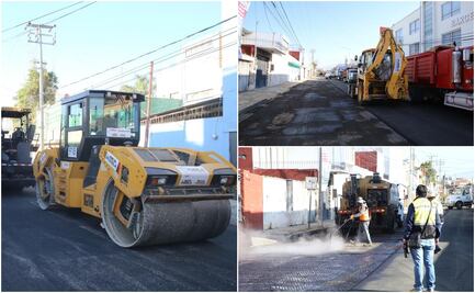 Armenta supervisa obras de pavimentación de la 12 Oriente en la ciudad de Puebla