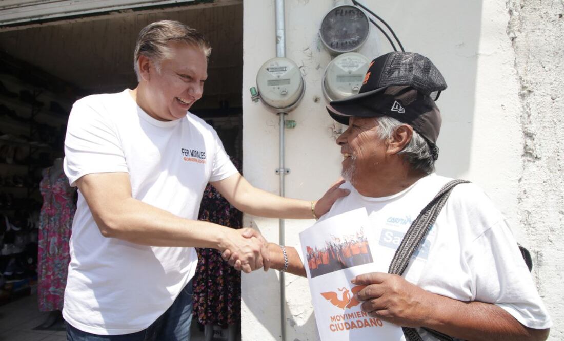 El candidato Fernando Morales estuvo en el municipio de Amozoc | Foto: Especial